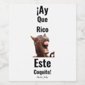 Ah Que Rico Este Coquito! Wijn Etiket (Enkel label)
