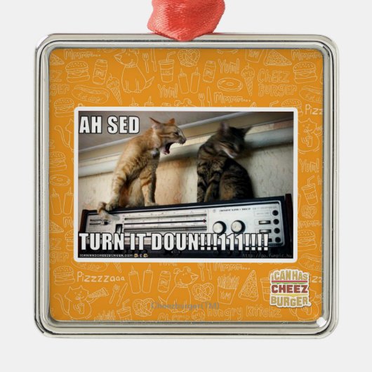 Ah Sed Draai het omlaag! Metalen Ornament (Voorkant)