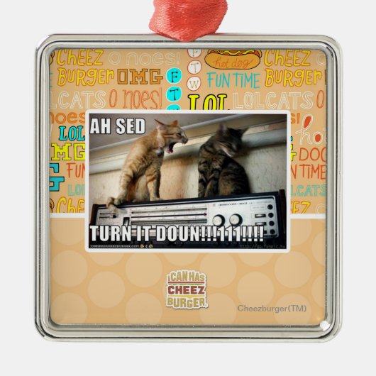 Ah Sed Draai het omlaag! Metalen Ornament (Voorkant)