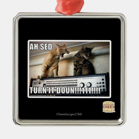 Ah Sed Draai het omlaag! Metalen Ornament (Voorkant)