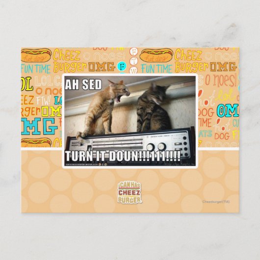 Ah Sed, zet het zachter!! Briefkaart (Voorkant)