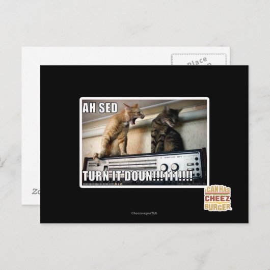 Ah Sed, zet het zachter!! Briefkaart (Voorkant / Achterkant)