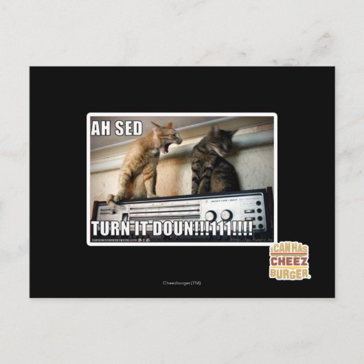 Ah Sed, zet het zachter!! Briefkaart (Voorkant)