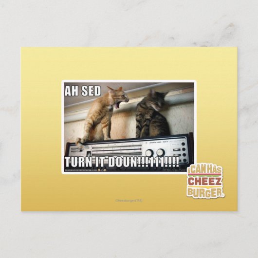 Ah Sed, zet het zachter!! Briefkaart (Voorkant)