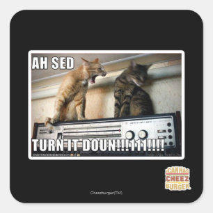 Ah Sed, zet het zachter!! Vierkante Sticker