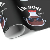 Ah Soy Funny Soy Sauce Pun Dark BG Cadeaupapier (Rol Hoek)