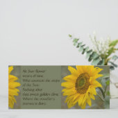 Ah Sun-flower CC0274-poëzie Kaart (Staand voorkant)