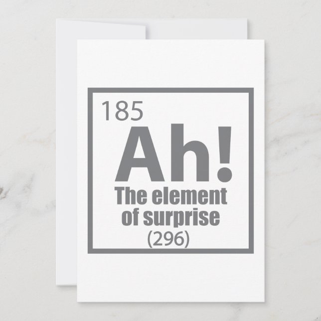 Ah! The Element of Surprise Funny Chemistry Joke (Voorkant)