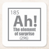 Ah! The Element of Surprise Funny Chemistry Joke Kartonnen Onderzetters (Voorkant)