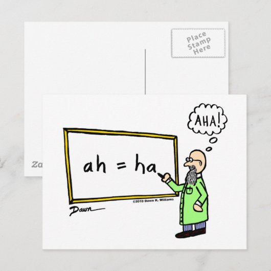 Aha! Cartoon Briefkaart (Voorkant / Achterkant)