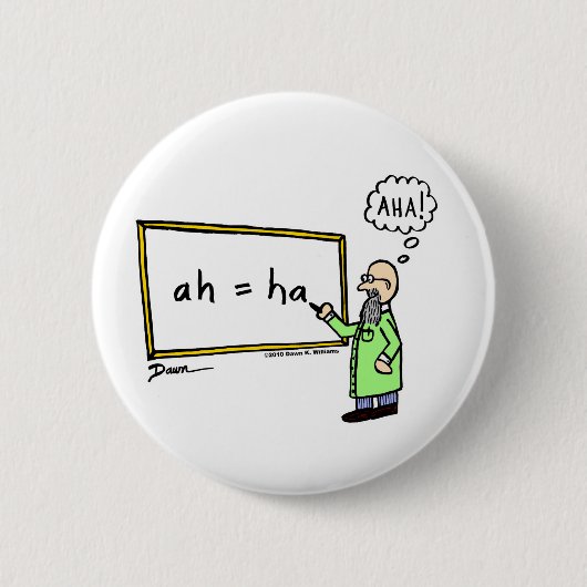 Aha! Cartoon Button (Voorkant)