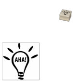 "AHA" gloeilamp rubberen stempel (Gestempeld)