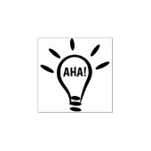 "AHA" gloeilamp rubberen stempel (Afrduk)