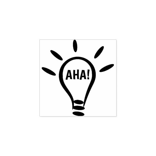 "AHA" gloeilamp rubberen stempel (Afrduk)