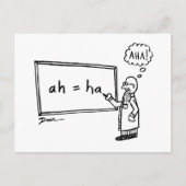 Aha! Grappige STEM Cartoon Humor Wiskunde Science  Briefkaart (Voorkant)