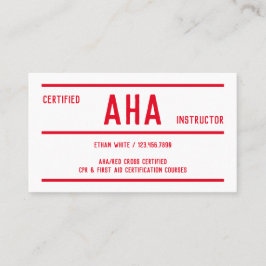 AHA-instructeur scanbaar Visitekaartje