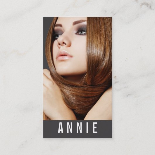 ĀHaarstylist-Actress-Model Moderne headset Schedul Visitekaartje (Voorkant)