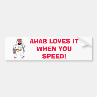 AHAB HOUDT ER VAN ALS JE SNELHEID HEBT! BUMPERSTICKER