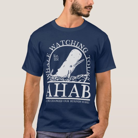 Ahab Whale Watch (Mono) T-shirt (Voorkant)