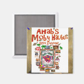 Ahab's Moby Halibut Whittier Alaska Magneet (Voorkant / Achterkant)