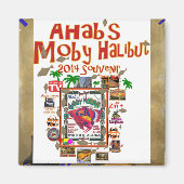 Ahab's Moby Halibut Whittier Alaska Magneet (Voorkant)