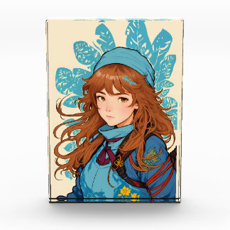 Ahana Droom Anime Wandelaarster Botanische Kunst F Fotoblokken
