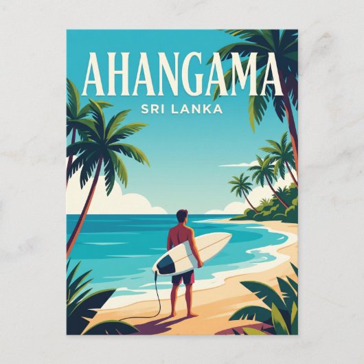 Ahangama Beach Sri Lanka Briefkaart (Voorkant)