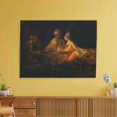 Ahasuerus en Haman in de Feast van Esther Canvas Afdruk (Insitu (Woonkamer))