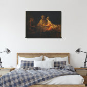 Ahasuerus en Haman in de Feast van Esther Canvas Afdruk (Insitu (Slaapkamer))