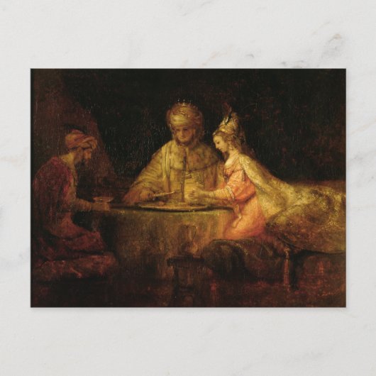 Ahasuerus, Haman en Esther, c.1660 Briefkaart (Voorkant)