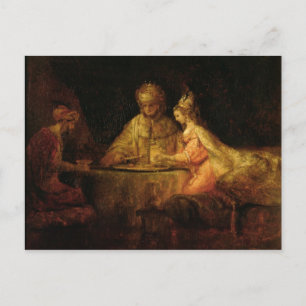 Ahasuerus, Haman en Esther, c.1660 Briefkaart