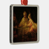 Ahasuerus, Haman en Esther, c.1660 Metalen Ornament (Rechts)