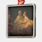 Ahasuerus, Haman en Esther, c.1660 Metalen Ornament (Links)