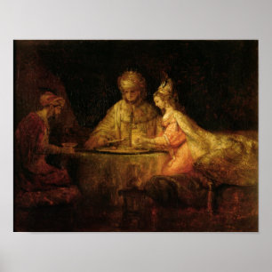 Ahasuerus, Haman en Esther, c.1660 Poster
