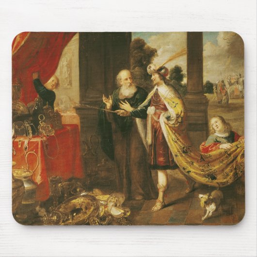 Ahasuerus toont zijn schatten aan Mordecai Muismat (Voorkant)