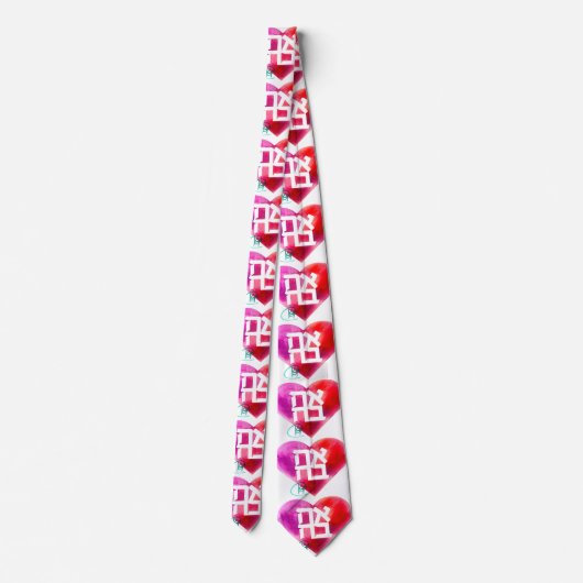 Ahava Heart Art Necktie Stropdas (Achterkant)