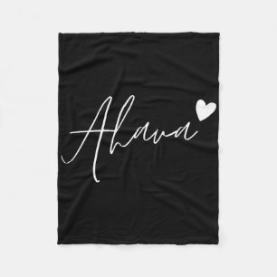 Ahava Hebreeuws Liefde Hart Joods Rood Valentijnsd Fleece Deken