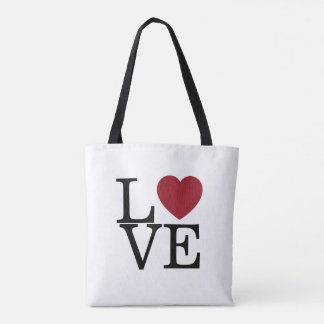 Ahava (liefde) rood met Engels & hart Tote Bag