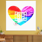 Ahava Love Pride Art Canvas Afdruk (Insitu (Woonkamer))