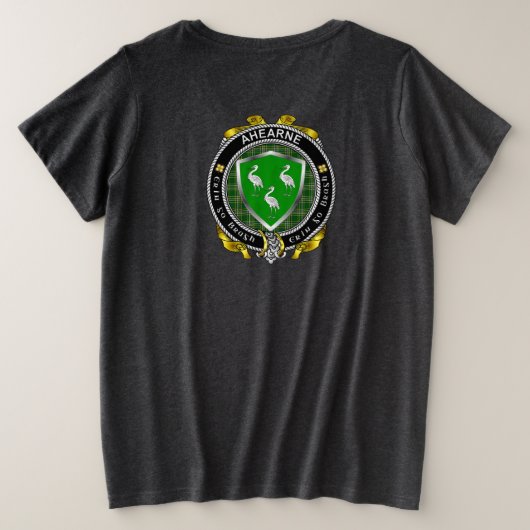 Ahearne/Aherne Irish Shield Women's Grote Maat T-shirt (Design achterkant)
