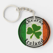 Ahearne Gold Trimmed Shamrock gepersonaliseerd Sleutelhanger (Voorkant)