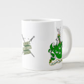 Ahearne Iers Wapen Gepersonaliseerd Grote Koffiekop (Voorkant rechts)