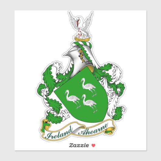Ahearne Iers Wapen Gepersonaliseerd Sticker (Vel)