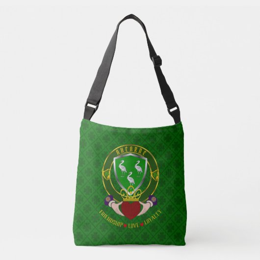 Ahearne Irish Shield & Claddagh Crossbody Tas (Voorkant)