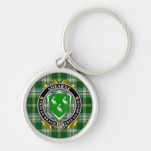 Ahearne Irish Shield Gepersonaliseerde sleutelring Sleutelhanger (Voorkant)
