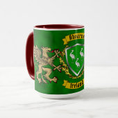 Ahearne Irish Shield & Griffins Personalized Mok (Voorkant links)