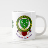 Ahearne Irish Shield w/Claddagh Personalized Grote Koffiekop (Rechts)