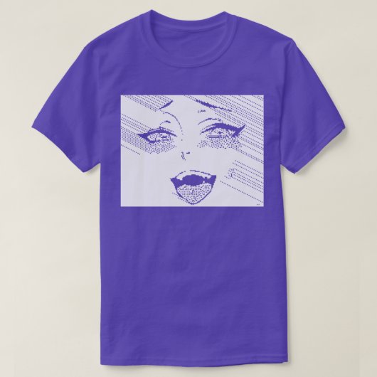 Ahegao Pixel Glitch Design T-shirt Manga (Design voorkant)