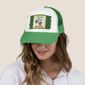 Aherne Ierse vlag Shamrock Trucker Hat Trucker Pet (In situ)