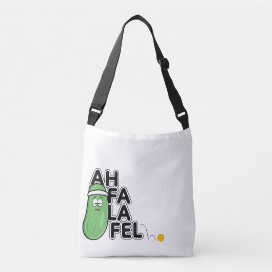 Ahfalafel Pickleball Cross Body Canvas tas (Voorkant)